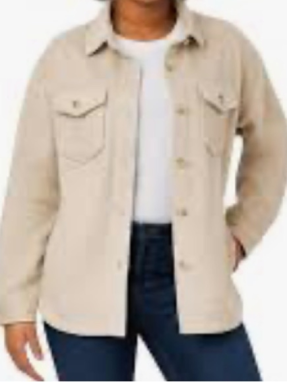 Member's Mark Women's Shacket in a solid beige/oatmeal color. nwt size xl